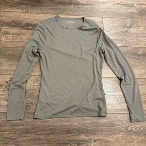 Abercrombie & Fitch Sage Ribbed Long Sleeve Shirt